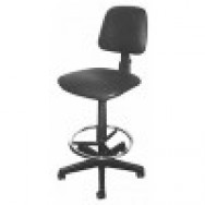 Кресло ЛАБ-СЛ-04 (Астек), обивка - исскуст. кожа (цвет черный), кольцо для ног, без подлокотников