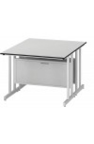 Стол островной низкий (возм. со стеллажом) ЛАБ-PRO СОКн 120.150.75 F26/34 (FRIDURIT 26мм с бортиком / TRESPA)
