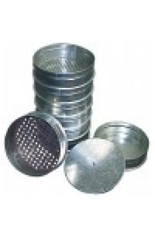 Сито лабораторное металлическое с ячейкой 4 мм (латунная сетка, обечайка диам.200 мм. из оцинков. стали)