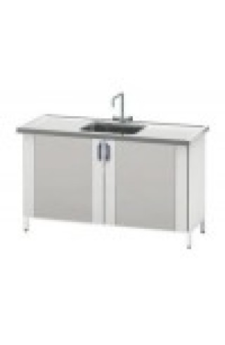 Стол-мойка ЛАБ-PRO МО 150.60.90 VI (1 чаша VITE глубиной 285мм, столешница - VITE с бортиком)