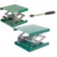Подъемный столик лабораторный, алюминий, зеленый цвет, ДхШхВ 300х300х90/470 (11080)