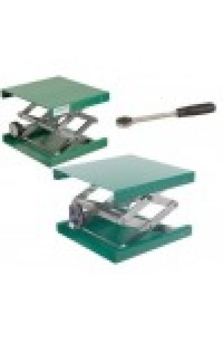 Подъемный столик лабораторный, алюминий, зеленый цвет, ДхШхВ 240х240х60/275 (11040)